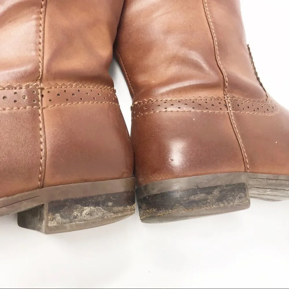 TOMMY HILFIGER | Tan Leather Riding Type Boots 6.5